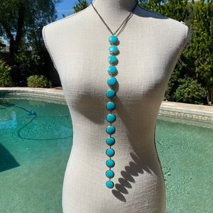 Anthropologie Lena Turquoise Pendant Necklace